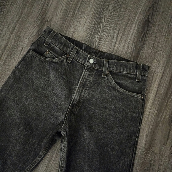 Vintage x 80s 509 Levi Faded Black Denim Red Tab “made in USA” - Picture 7 of 13